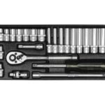 Socket set 1/4" 23 pcs YT-1442