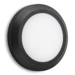 LED PLAIN SURF RND 3W 230V IP65 3000K BLK (Bx20)