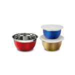 SET OF 3 STAINLESS STEEL BOWLS - Image 2