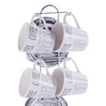 Zeller Present 13-pcs Ceramics Cappuccino Set “Check” Brown/Beige - Image 2