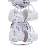 Zeller Present 13-pcs Ceramics Cappuccino Set “Check” Brown/Beige - Image 3