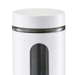 Zeller Present 900ml Glass Storage Jar With Metal Cover With Lid White - Image 2