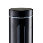 Zeller Present 1200ml Glass Storage Jar With Metal Cover With Lid Black - Image 2