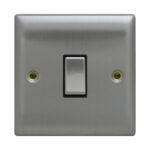 1 Gang 2 Way Brushed Stainless Steel