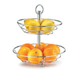 Zeller Present 2-Layered Chrome Fruit Stand