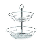 Zeller Present 2-Layered Chrome Fruit Stand - Image 4