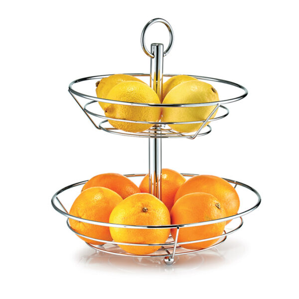 Zeller Present 2-Layered Chrome Fruit Stand