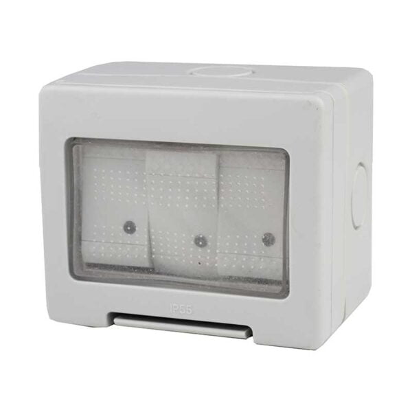 3 Gang 2 Way Switch WT IP55