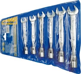 Open end swivel head socket spanner set 52860