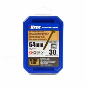 KREG SML-C2X250-30-INT 64mm Coarse Washer Head HD Screws 30pk
