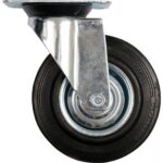 Swiwel caster with black rubber 100mm-87312