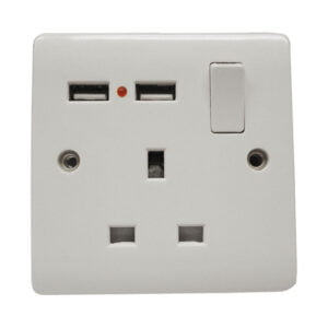 Single Switch Socket w/USB B1
