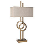 Vinny Table Lamp with Tan Linen Shade