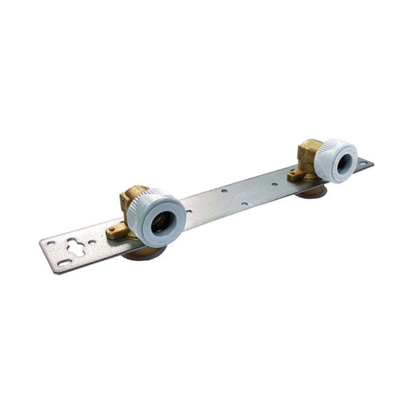 Double Tap Plate Brass 15mm x 1/2 inch White