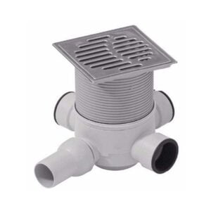 Drain w/4 Outlets Stainless Steel 150 x 150