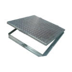 Drain Cover w/Frame Galvanised Steel 65 x 65cm