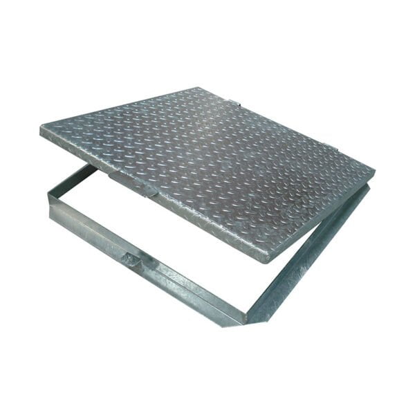 Drain Cover w/Frame Galvanised Steel 65 x 65cm