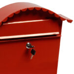 Domus Zinc-Coated Steel Mail Box Red - Image 3