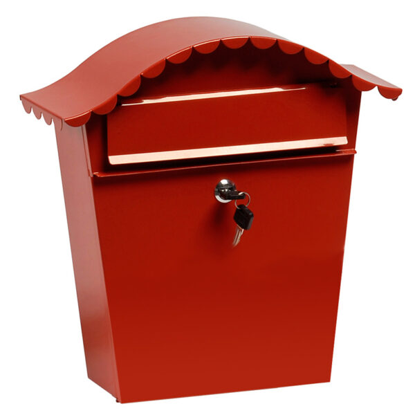 Domus Zinc-Coated Steel Mail Box Red