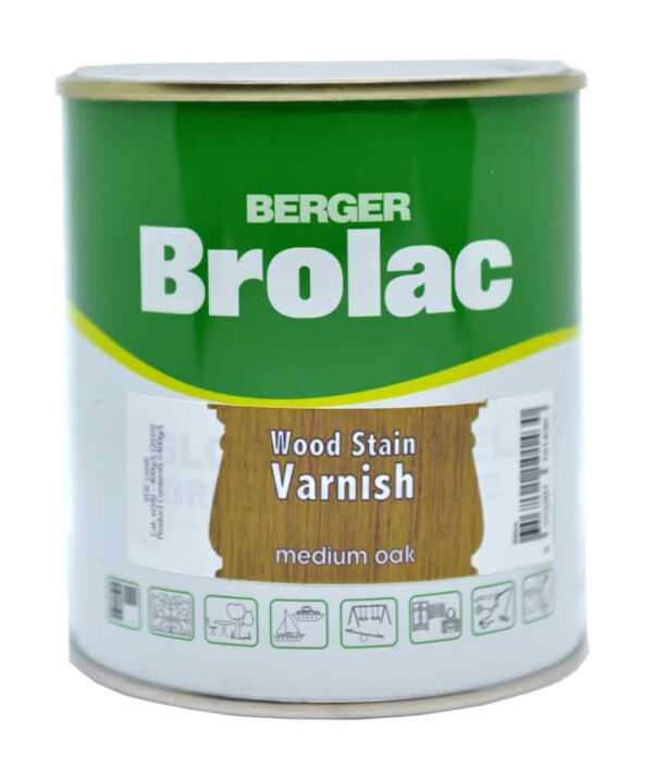 VARNISH STAIN BERGER MEDIUM OAK 500ml VAMO500