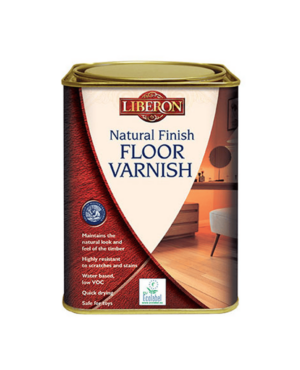 LIBERON NATURAL FINISH FLOOR VARNISH CLEAR SATIN W.B.1Ltr Art.101770