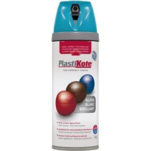 PLASTI-KOTE P.21118 T&S SATIN MEDITERRANEAN BLUE SPRAY PAINT 400ml