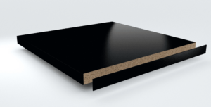 Metre GETAFORM EDGING BLACK A1 GLOSS GLUED 44mm (25m/Roll)