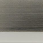 METRE PVC EDGING 1.0 X 23mm 3D BRUSHED SS/WHITE GLOSS PRODUO ART: 826T (WAS M032)[100m/ROLL]