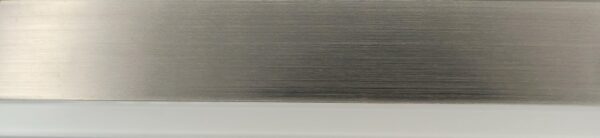METRE PVC EDGING 1.0 X 23mm 3D BRUSHED SS/WHITE GLOSS PRODUO ART: 826T (WAS M032)[100m/ROLL]