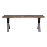 TOULON BENCH IN SMOKED OILED OAK WITH WAVY EDGE 120X32cm ART: 1401230 - Image 2