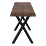 TOULON BENCH IN SMOKED OILED OAK WITH WAVY EDGE 120X32cm ART: 1401230 - Image 3