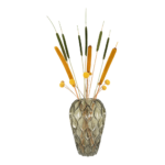 VASE IN GREEN MOUTH BLOWN GLASS DIA.18x27cm ART: 4441360