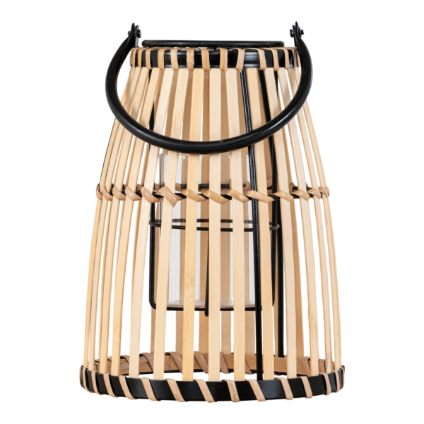 PALMA ASSORT.LANTERN IN BLACK OR NATURAL COLOUR ART: 6407700