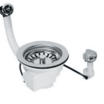 SINGLE PIPE+ BASKET STRAINER 51023+ RECT. OVERFLOW WDS01LB/0211110S