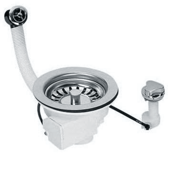 SINGLE PIPE+ BASKET STRAINER 51023+ RECT. OVERFLOW WDS01LB/0211110S