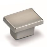 METAL KNOBS 16mm BRUSHED NICKEL BLOCK 038 ESTAMP 8080