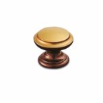 KNOB 30mm METAL W/BASE BRONZE 900 ESTAMP 8462