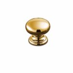 KNOB 35mm METAL W/BASE GOLD 100 ESTAMP 8471