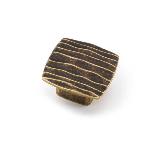 KNOB 25mm COUNTRY `ROUGH` ANTIQUE BRASS 831 ESTAMP 6150