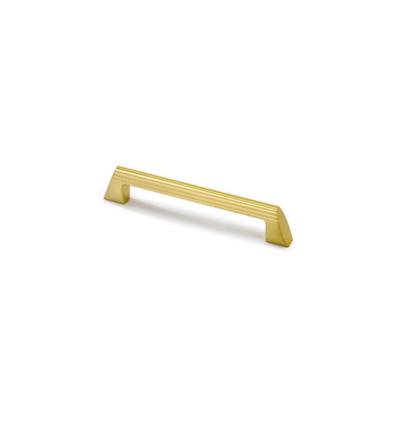 HANDLE 128mm METAL ‘GROOVES’ BRUSHED GOLD 020 ESTAMP 6873