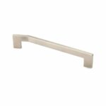 *HANDLE 192mm METAL RIGHT ANGLE BRUSHED NICKEL 038 ESTAMP 6771