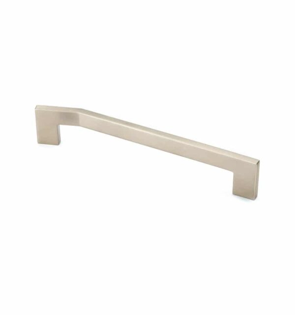*HANDLE 192mm METAL RIGHT ANGLE BRUSHED NICKEL 038 ESTAMP 6771