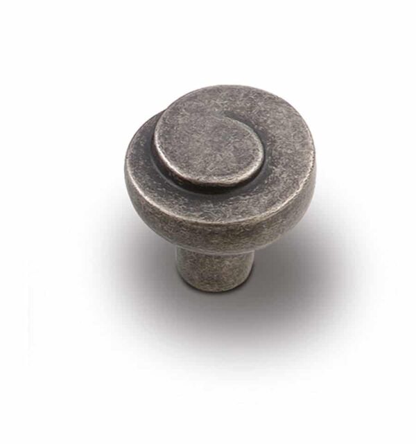 METAL KNOB Dia 30mm RUSTIC TIN 836 ESTAMP 8871