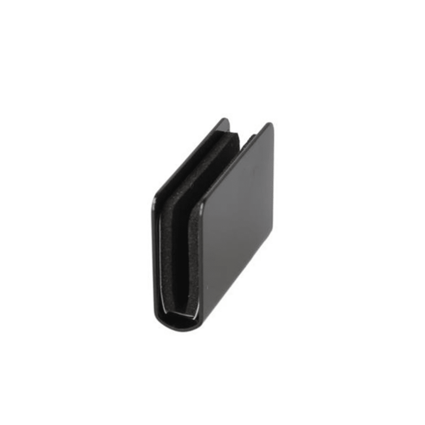 SISO CATCH PLATE STEEL BLACK  FOR GLASS 4-6mm SIZE: 25x40mm Art: 22.03.111-1