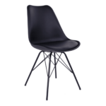 OSLO DINING CHAIR BLACK WITH BLACK LEGS ART: 1001001