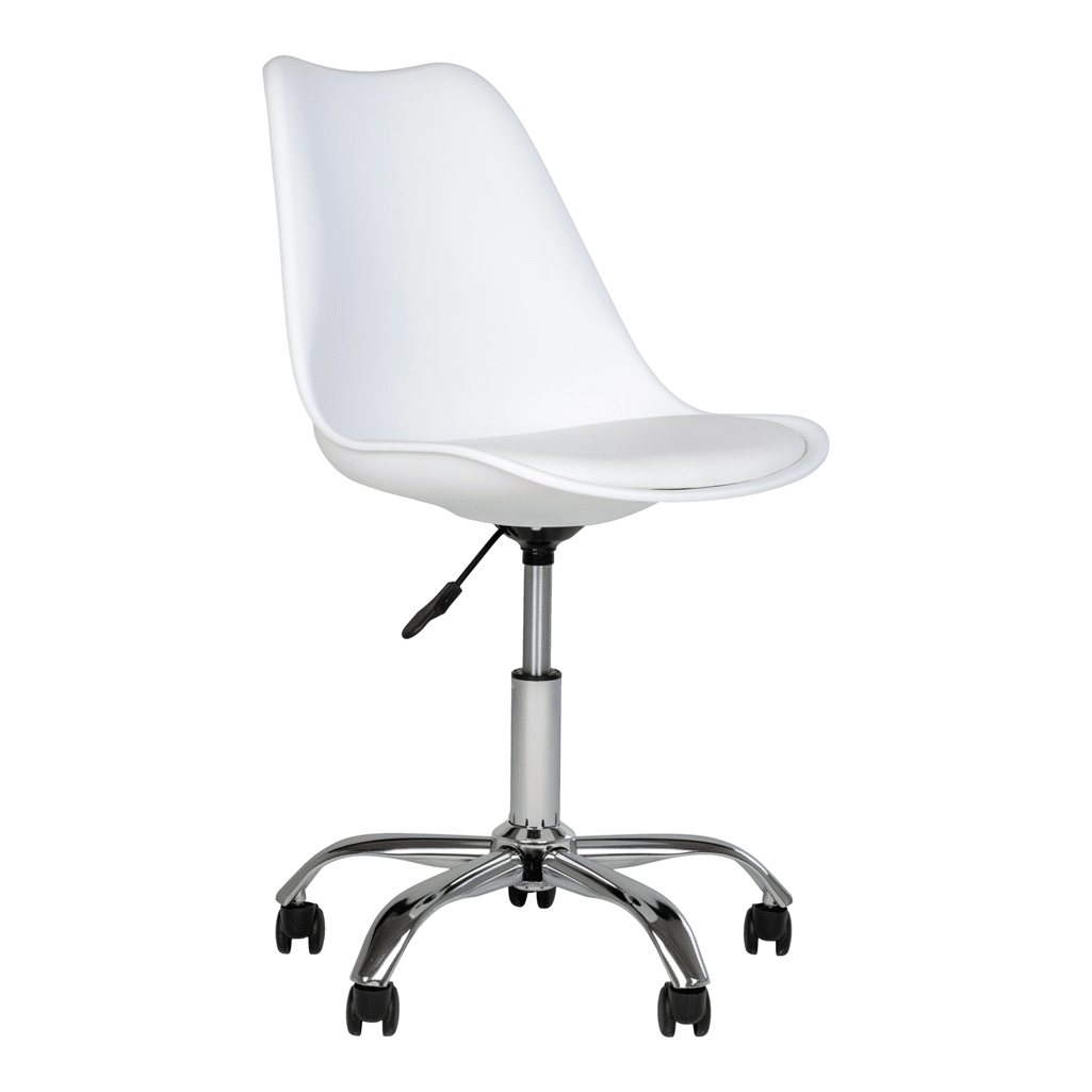STAVANGER OFFICE CHAIR WHITE WITH CHROME LEGS ART: 1201002