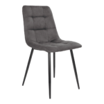 MIDDELFART DINING CHAIR DARK GREY MICROFIBER/BLCK LEGS ART: 1001192