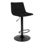 MIDDELFART BARSTOOL BLACK VELVET /BLCK LEGS ART: 1001304