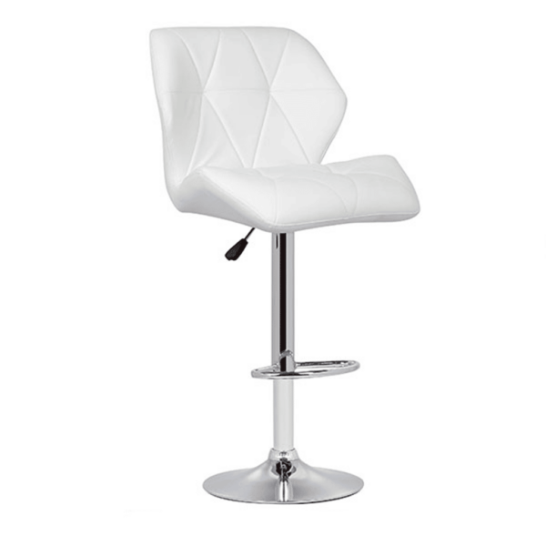 HYD. BARSTOOL BUCKET PU WHITE ART: ZS-1605