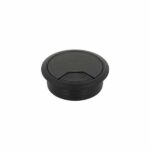 SISO CABLE DESK FITTING PLASTIC BLACK With SPRING LID 60X21mm ART.25.20.063